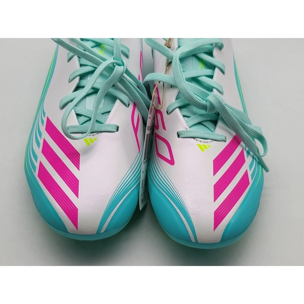 Adidas F50 Messi League FG‎ Mens 8 White Pink Cyan Soccer Cleats JQ0954